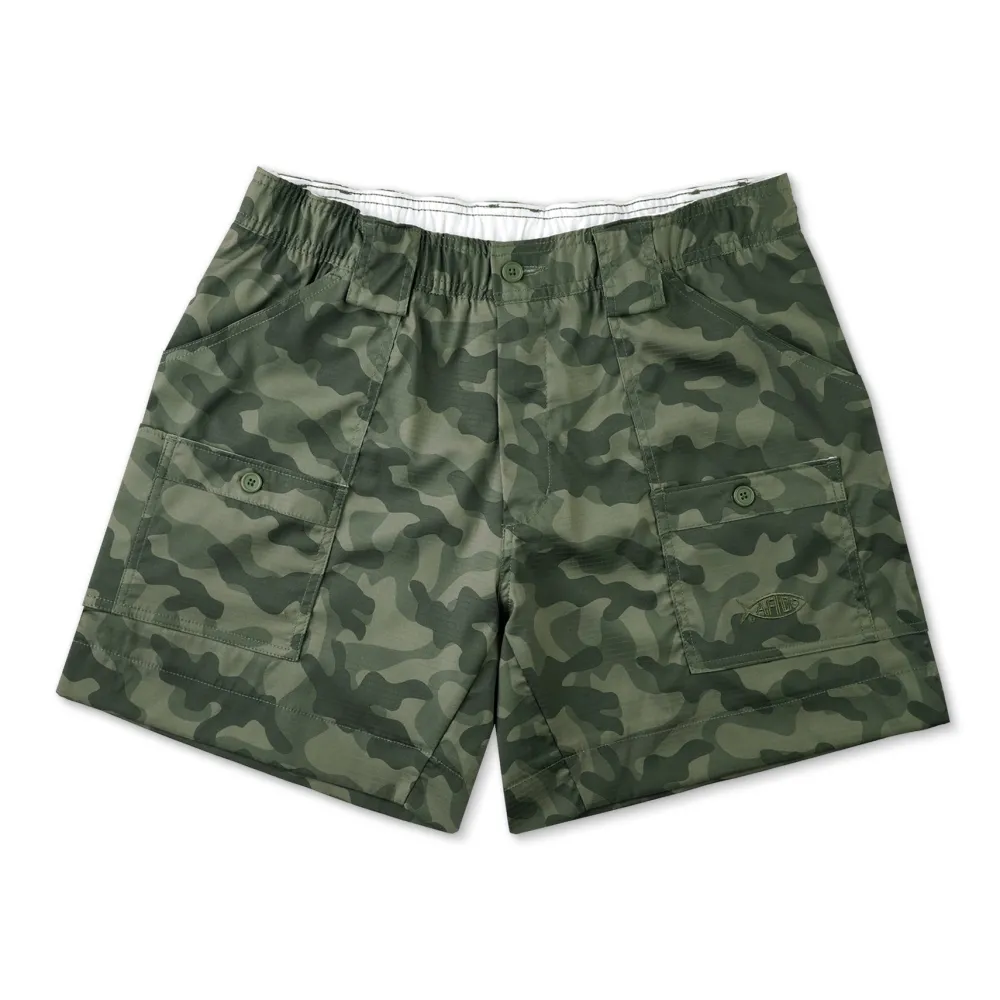 Shorts-AFTCO 6" Camo Original Fishing Shorts for Men (FINAL SALE)