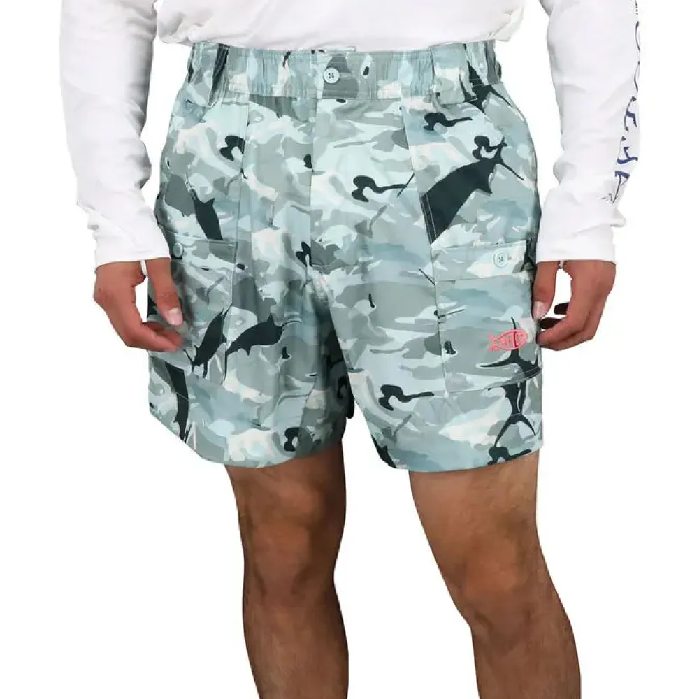Shorts-AFTCO 6" Camo Original Fishing Shorts for Men (FINAL SALE)