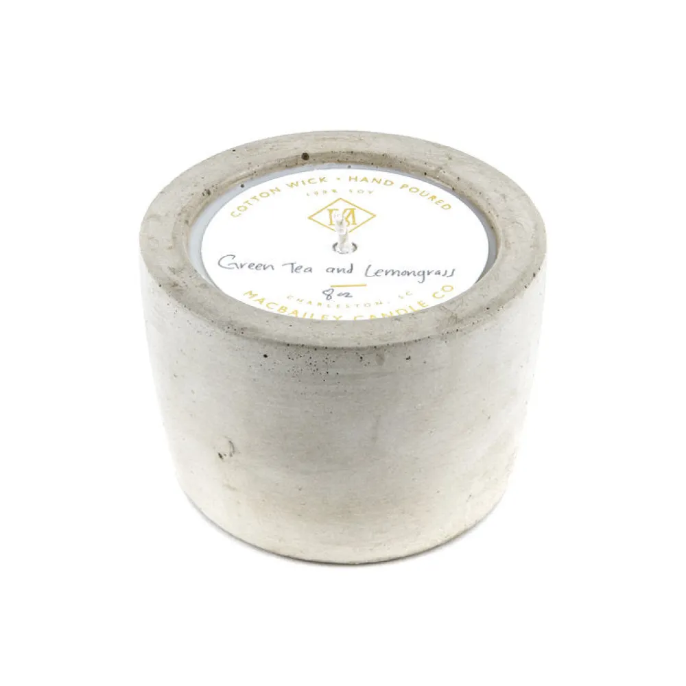 Lighting|Candles-Macbailey Candle Co 8 oz Concrete Candle - Natural