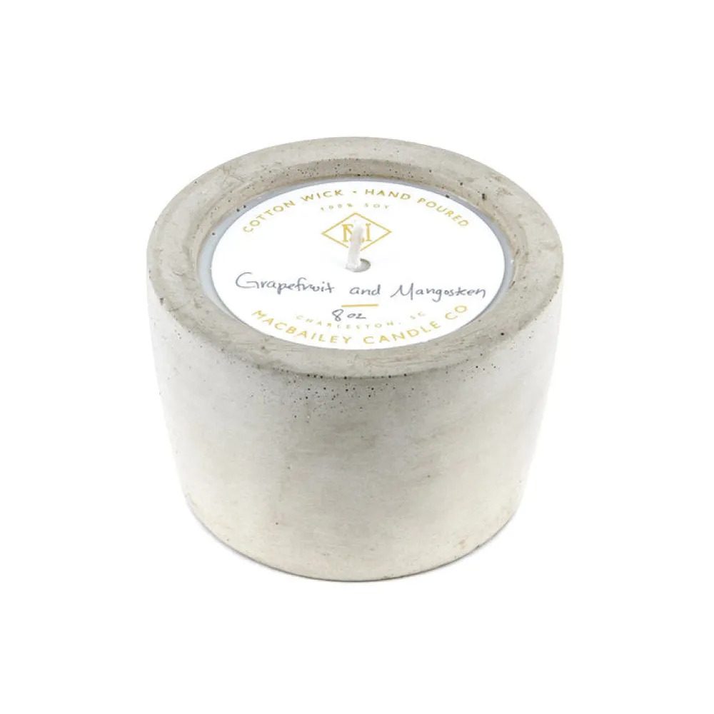 Lighting|Candles-Macbailey Candle Co 8 oz Concrete Candle - Natural