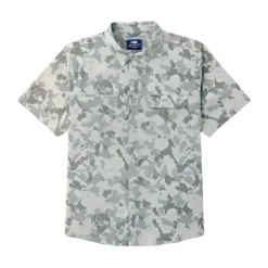 Shirts-AFTCO Air O Mesh Printed SS Button Down Shirt for Men