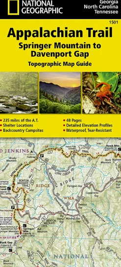 Literature-Trails Illustrated Appalachian Trail: Springer Mountain to Davenport Gap Map None