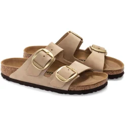 Sandals-Birkenstock Arizona Big Buckle Sandals for Women - Narrow Sandcastle