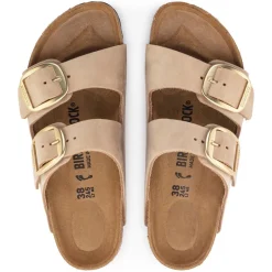 Sandals-Birkenstock Arizona Big Buckle Sandals for Women - Narrow Sandcastle