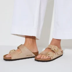 Sandals-Birkenstock Arizona Big Buckle Sandals for Women - Narrow Sandcastle