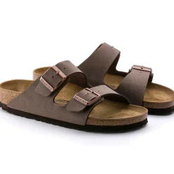 Sandals-Birkenstock Arizona Birkibuc Sandals for Women (Medium/Narrow) Mocha