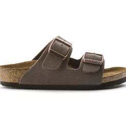 Sandals-Birkenstock Arizona Birkibuc Sandals for Kids Mocha