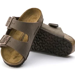 Sandals-Birkenstock Arizona Birkibuc Sandals for Kids Mocha