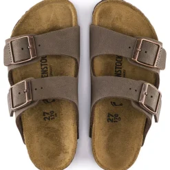 Sandals-Birkenstock Arizona Birkibuc Sandals for Kids Mocha