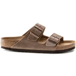 Sandals-Birkenstock Arizona Oiled Leather Sandals for Women (Medium/Narrow) Tobacco Brown