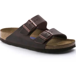 Sandals-Birkenstock Arizona Soft Footbed Oiled Leather Sandals for Men (Regular) Habana