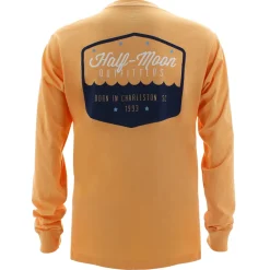 T-Shirts|T-Shirts-Half-Moon Outfitters Badge Logo Long Sleeve Pocket T-Shirt