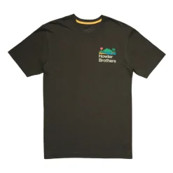 T-Shirts-Howler Brothers Bahia de Howler T-Shirt for Men Antique Black