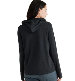 Sweaters & Hoodies|Performance Shirts-Free Fly Apparel Bamboo Flex Hoodie for Women (SALE) Heather Black
