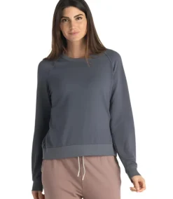 Sweaters & Hoodies-Free Fly Apparel Bamboo Lightweight Fleece Crew for Women