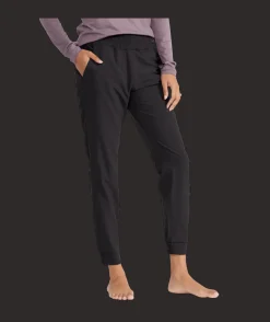 Pants-Free Fly Apparel Bamboo Lined Breeze Pull-On Jogger for Women (SALE) Black