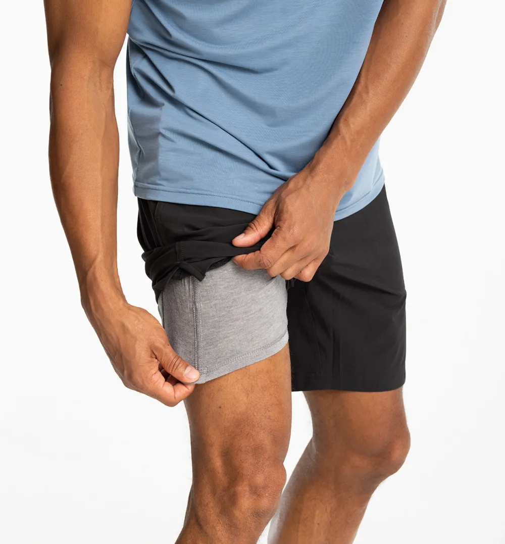 Shorts-Free Fly Apparel Bamboo-Lined Active Breeze Short for Men - 7"