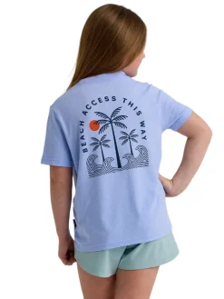 Tops-Free Fly Apparel Beach Access Tee for Youth Heather Lavender