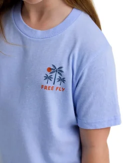 Tops-Free Fly Apparel Beach Access Tee for Youth Heather Lavender