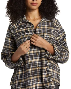Shirts-Billabong Best Time Long Sleeve Shirt for Women (FINAL SALE) Hemp 2