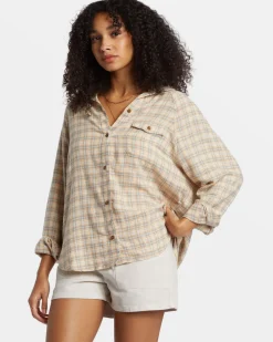 Shirts-Billabong Best Time Long Sleeve Shirt for Women (SALE)