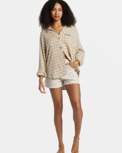 Shirts-Billabong Best Time Long Sleeve Shirt for Women (SALE)