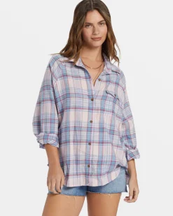 Shirts-Billabong Best Time Long Sleeve Shirt for Women (SALE)