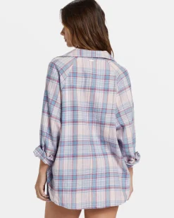 Shirts-Billabong Best Time Long Sleeve Shirt for Women (SALE)
