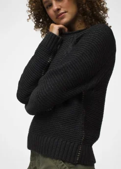 Sweaters & Hoodies-Prana Cades Cove Sweater for Women (SALE) Charcoal