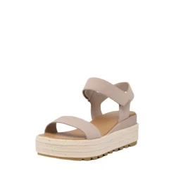 Sandals-Sorel Cameron Flatform Wedge Sandal for Women Crushed Clay, Gum