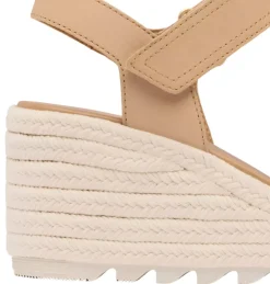 Sandals-Sorel Cameron Wedge Sandal for Women Honest Beige, Chalk