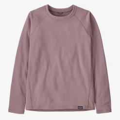 Baselayers & Underwear|Tops-Patagonia Capilene Midweight Crew for Kids Stormy Mauve