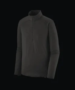 Baselayers & Underwear-Patagonia Capilene Thermal Weight Zip-Neck Pullover for Men Black