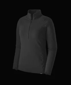 Casual-Patagonia Capilene Thermal Weight Zip-Neck Pullover for Women Black