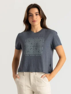 T-Shirts-Free Fly Apparel Carve Your Path Tee for Women (SALE) Heather Storm Cloud