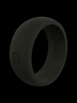 Rings-Qalo Classic Silicone Ring for Men Black