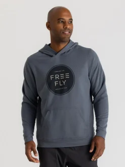 Sweaters & Hoodies|Fleece-Free Fly Apparel Comfort On Fleece Hoodie for Men Storm Cloud