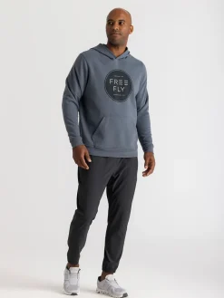 Sweaters & Hoodies|Fleece-Free Fly Apparel Comfort On Fleece Hoodie for Men Storm Cloud