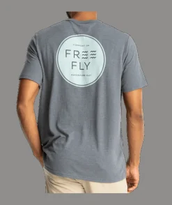 T-Shirts-Free Fly Apparel Comfort On Pocket Tee for Men (SALE) Heather Storm Cloud