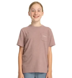 Tops-Free Fly Apparel Comfort On Pocket Tee for Youth Heather Fig