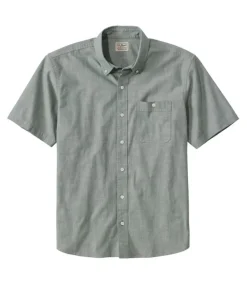 Shirts-L.L.Bean Comfort Stretch Chambray Short Sleeve Shirt for Men (SALE)