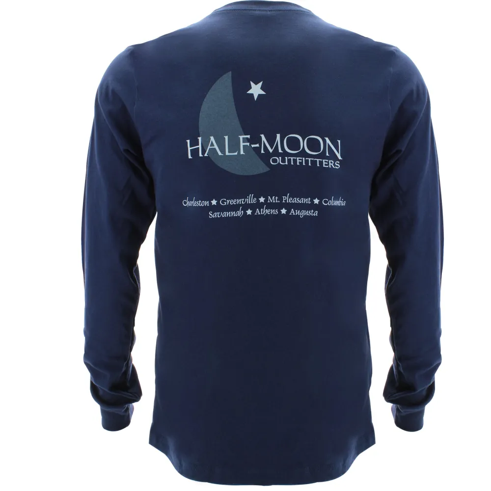 T-Shirts|T-Shirts-Half-Moon Outfitters Crescent Logo Long Sleeve T-Shirt (FINAL SALE)