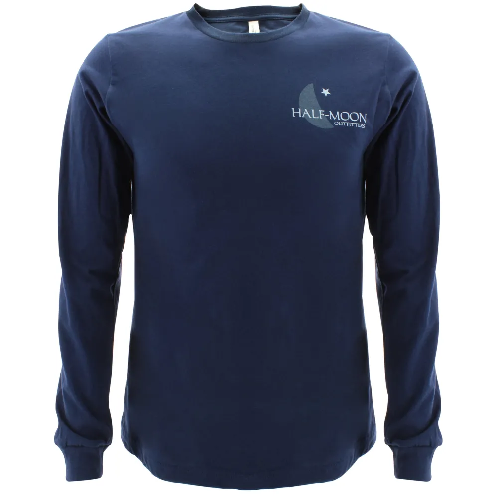 T-Shirts|T-Shirts-Half-Moon Outfitters Crescent Logo Long Sleeve T-Shirt (FINAL SALE)