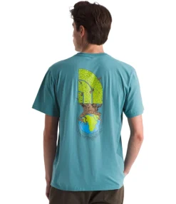 T-Shirts-The North Face Crown Shyness Tee for Men Algae Blue