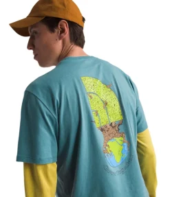 T-Shirts-The North Face Crown Shyness Tee for Men Algae Blue