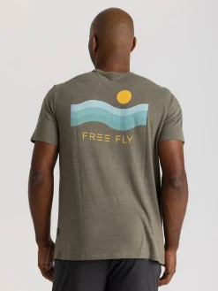 T-Shirts|Shirts-Free Fly Apparel Downstream Pocket Tee for Men (SALE) Heather Fatigue