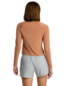 Performance Shirts|Shirts-Free Fly Apparel Elevate Lightweight Fitted Long Sleeve for Women Canyon Clay
