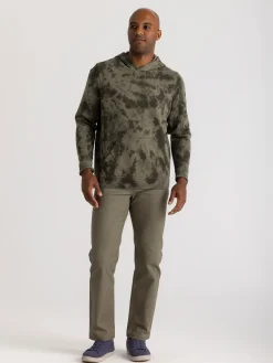 Sweaters & Hoodies|Shirts-Free Fly Apparel Embroidered Logo Fleece Hoodie for Men (SALE) Fatigue Tie Dye