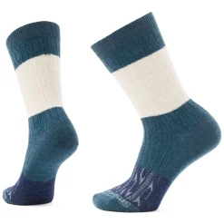 Socks-Smartwool Everyday Color Block Cable Zero Cushion Crew Socks for Women