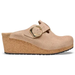 Shoes-Birkenstock Fanny Ring-Buckle for Women (Medium/Narrow) Warm Sand Suede